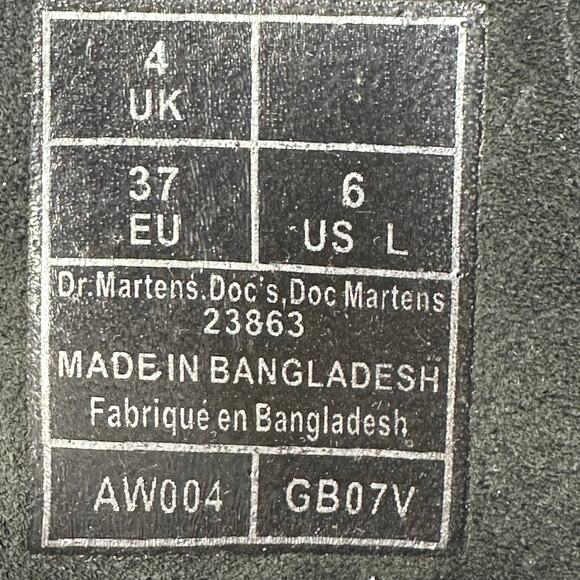 Dr. Martens 1460 Pascal Nappa Front Zip Boots Combat Black Leather Womens Size 6 - Picture 5 of 7